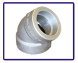ASTM B366 Incoloy 825 Threaded Fittings Socket Weld 1.5D Elbow in our stockyard
