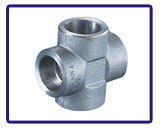 ASTM B366 Incoloy 800H Threaded Fittings Socket Weld Cross in our stockyard