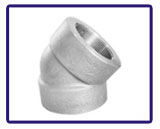 ASTM Super Duplex Steel UNS S32950 Forged Fittings  Threaded 45° Elbow in our stockyard