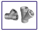 ASTM B366 Incoloy 800HT Threaded Fittings Threaded 45° Lateral Tee  in our stockyard