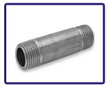 ASTM Super Duplex Steel UNS S32950 Forged Fittings  Threaded Pipe Nipple in our stockyard
