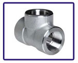 ASTM B366 Inconel 601 Threaded Fittings Threaded Tee in our stockyard